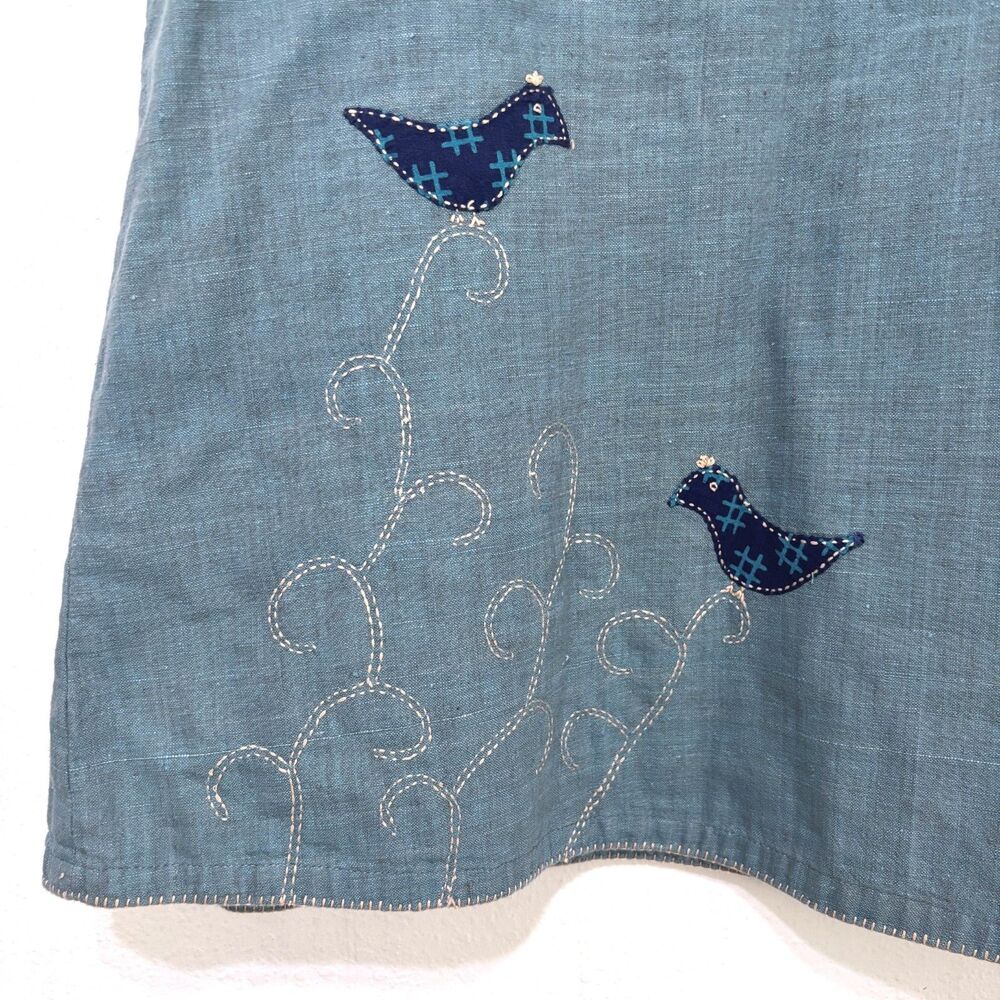 Womens Cottagecore Embroidered Swing Country Prairie Casual Preppy - Picture 6 of 6
